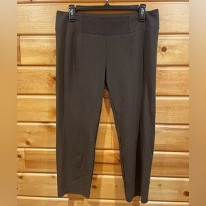 Eileen Fisher Petite Large Brown Pull On Cropped Pants